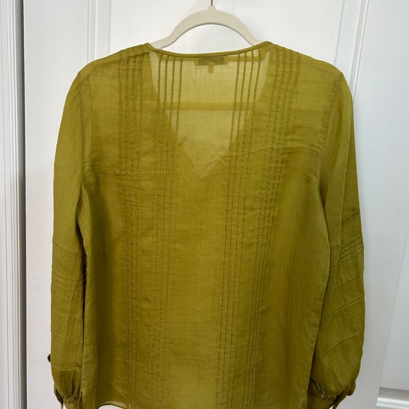 Lafayette 148 New York Pintuck Peasant Blouse – Size S - Picture 2 of 3